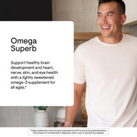 Thumbnail for THORNE - Omega Superb - Fish Oil Liquid Supplement with EPA & DHA - Supports Brain, Skin, Joint & Heart Health* - Lemon Berry - Third-Party Certified - Gluten, Dairy & Soy-Free - 40 Servings