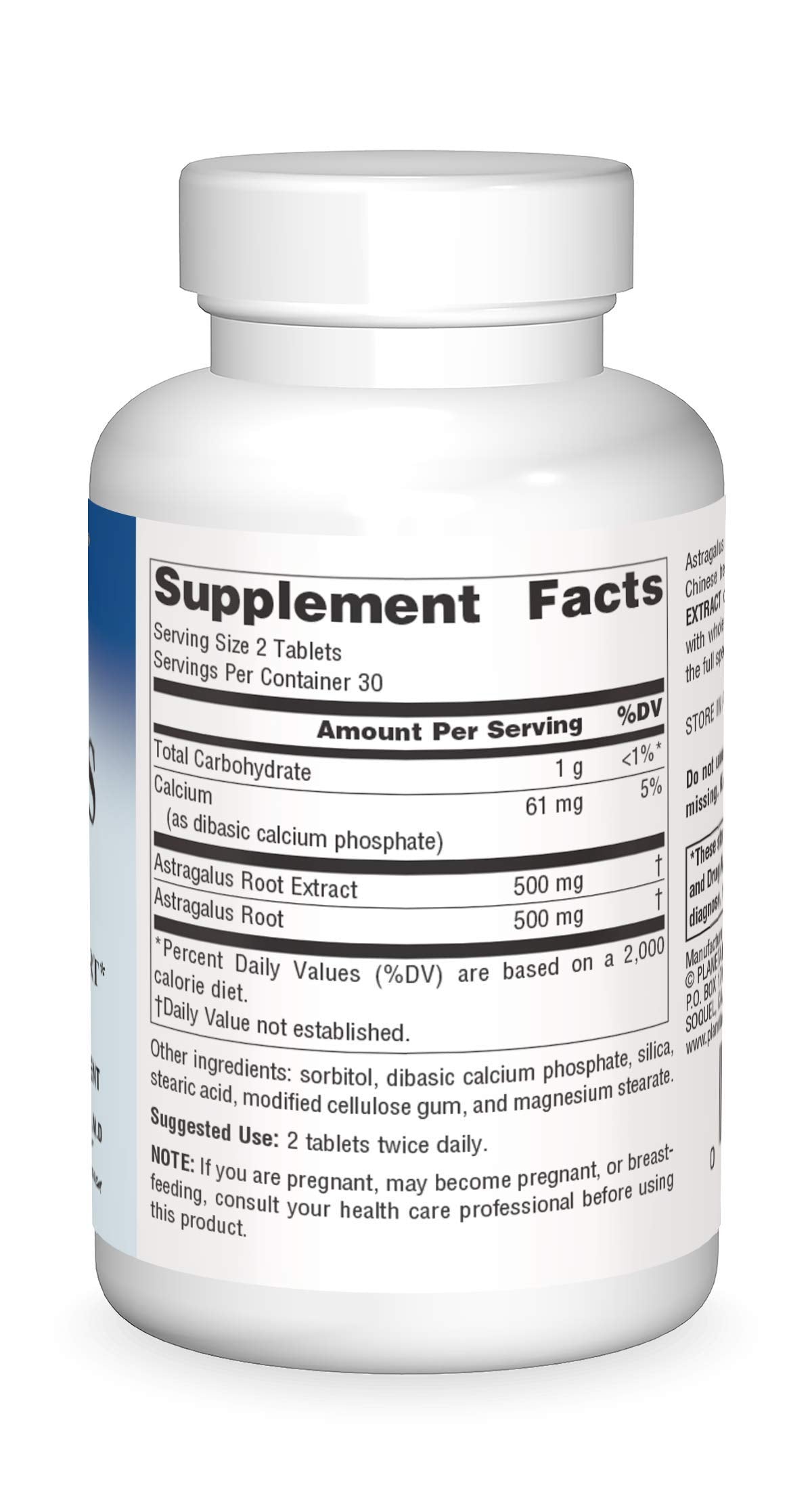 Planetary Herbals Full Spectrum Astragalus Extract Tablets, 60 Count