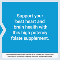 Thumbnail for Life Extension High Potency Optimized Folate – L-methylfolate – Folic Acid, 8500 mcg DFE – Heart & Brain Support, Healthy Homocysteine Levels – Gluten-Free, Non-GMO, Vegetarian – 30 Tablets