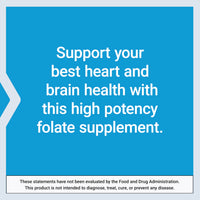 Thumbnail for Life Extension High Potency Optimized Folate – L-methylfolate – Folic Acid, 8500 mcg DFE – Heart & Brain Support, Healthy Homocysteine Levels – Gluten-Free, Non-GMO, Vegetarian – 30 Tablets