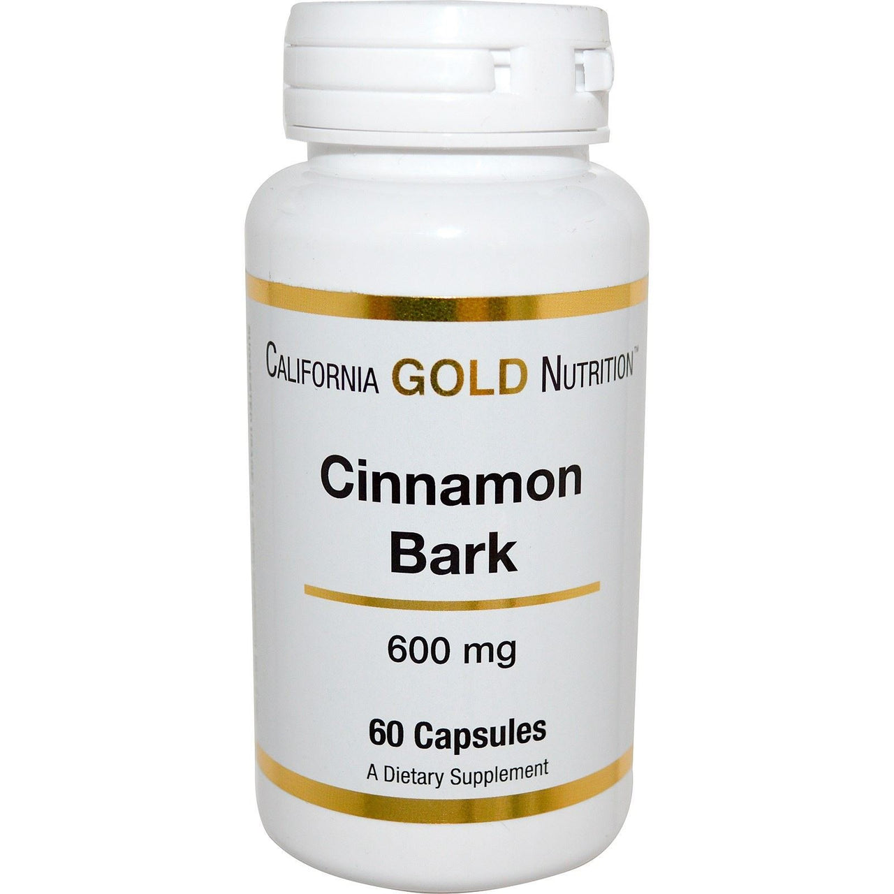 California Gold Nutrition, Cinnamon Bark, 600 mg, 60 Capsules