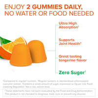 Thumbnail for Qunol Zero Sugar Turmeric Gummies, Gummy with 500mg Turmeric Curcumin, Joint Support Supplement, Ultra High Absorption Turmeric Curcumin, Vegetarian, Gluten Free, 90 Count
