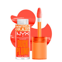 Thumbnail for NYX PROFESSIONAL MAKEUP Duck Plump High Pigment Plumping Lip Gloss with Spicy Ginger, Vegan Lip Makeup - Peach Out (Vibrant Peach)