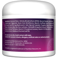 Thumbnail for MRM MSM Cream with Vitamin A & D - Topical MSM Moisturizer Balm for skin health and joint comfort, Hands, Feet, Scar Support & Comfort - 4 Oz