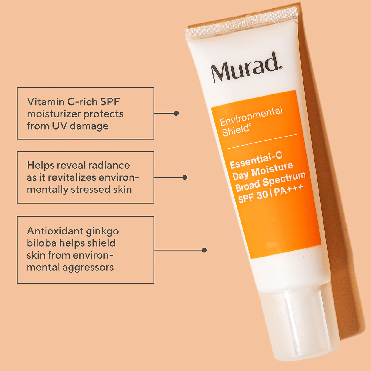Murad Essential-C Day Moisture SPF 30 - Vitamin and Antioxidant-Rich Broad Spectrum Sunscreen - Hydrates and Brightens 1.7 Fl Oz