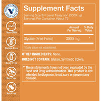 Thumbnail for The Vitamin Shoppe Glycine Powder 3000mg - Restful Sleep & Relaxation | Nervous System Support Amino Acid | 8 oz 75 Servings | Vegan