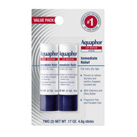 Thumbnail for Aquaphor Lip Repair Stick, Moisturizing Lip Balm Pack, Relieves Dryness, 0.17 Oz Stick, Pack of 2