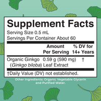 Thumbnail for MaryRuth Organics Ginkgo Leaf Liquid Drops | Herbal Supplement | Nootropic | Circulatory System & Nervous System Health | USDA Organic | Non-GMO | Vegan | 60 Servings