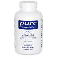 Thumbnail for Pure Encapsulations Zinc Chewables | Supplement for Immune System Support, Growth and Development, and Wound Healing* | 100 Chewable Tablets | Natural Orange Flavor
