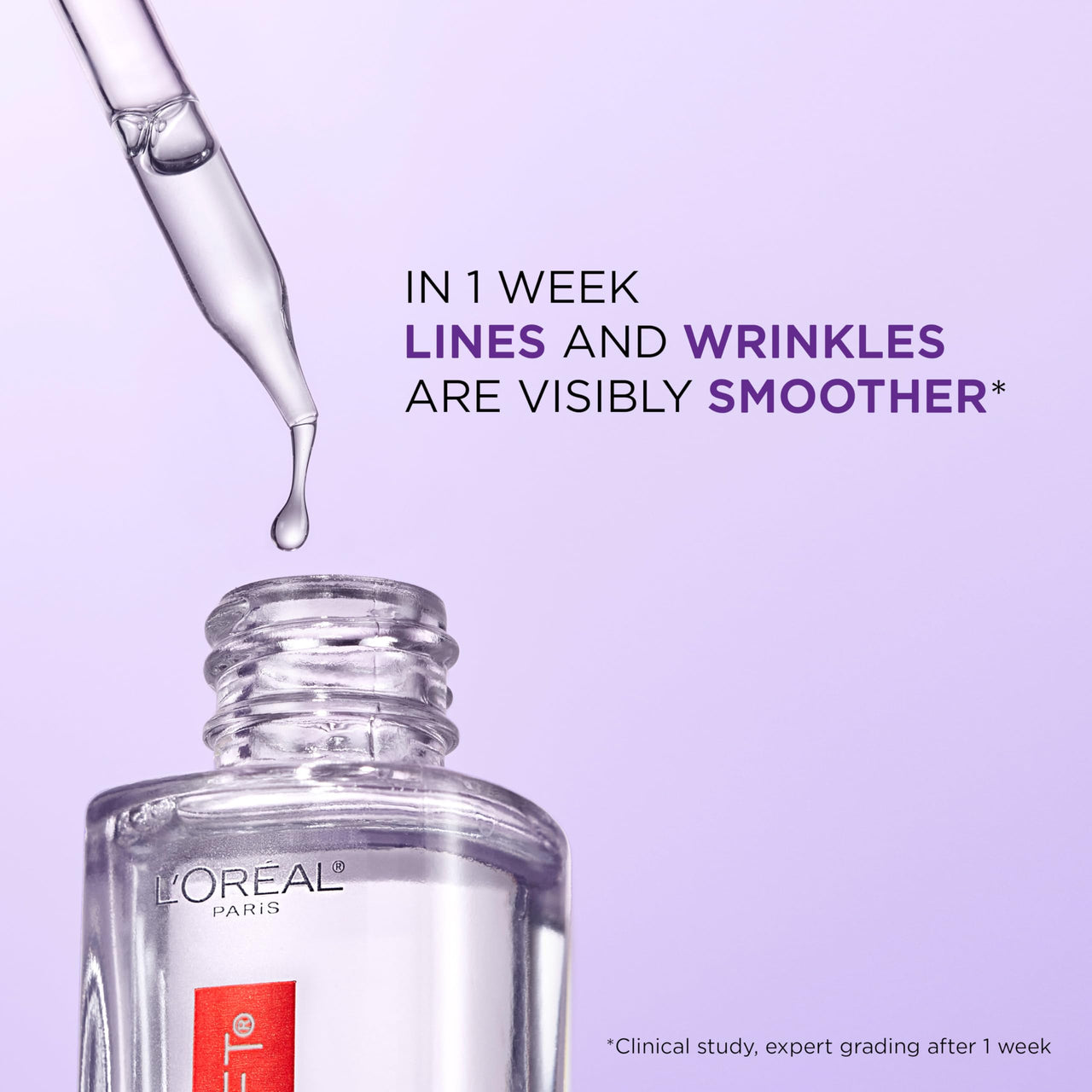 L'Oreal Paris Revitalift 1.5% Pure Hyaluronic Acid Face Serum, Hydrate & Reduce Wrinkles, Fragrance Free 1.7 oz