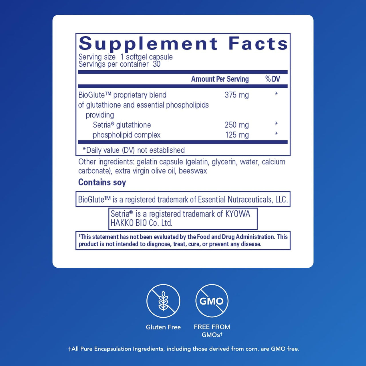 Pure Encapsulations Liposomal Glutathione - Immune Support & Liver Detox* - Antioxidant Protection - with Setria Glutathione - Non-GMO - 30 Softgel Capsules