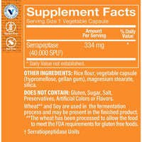 Thumbnail for The Vitamin Shoppe Serrapeptase 344MG, Plant-Based Proteolytic Enzyme, Supports a Healthy Inflammation Response Following Intense Physical Activity (90 Veggie Capsules)