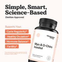 Thumbnail for Wholesome Story Myo-Inositol & D-Chiro Inositol Supplement for Women | Fertility Supplements for Hormonal Balance & Ovarian Health Support | Myoinositol | Ideal 40:1 Ratio | 30 Servings