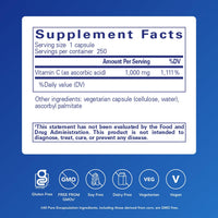 Thumbnail for Pure Encapsulations Ascorbic Acid Capsules - 1,000 mg Vitamin C - Antioxidant & Immune Support* - High-Potency Vitamin C - Vegan & Non-GMO - 250 Capsules