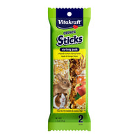 Thumbnail for Vitakraft Crunch Sticks Treat Variety Pack for Rabbits and Guinea Pigs with Triple-Baked Wood Chew Center Seeds Grains Honey and Fruit for Texture Flavor Enrichment and Long-Lasting Chewing Enjoyment