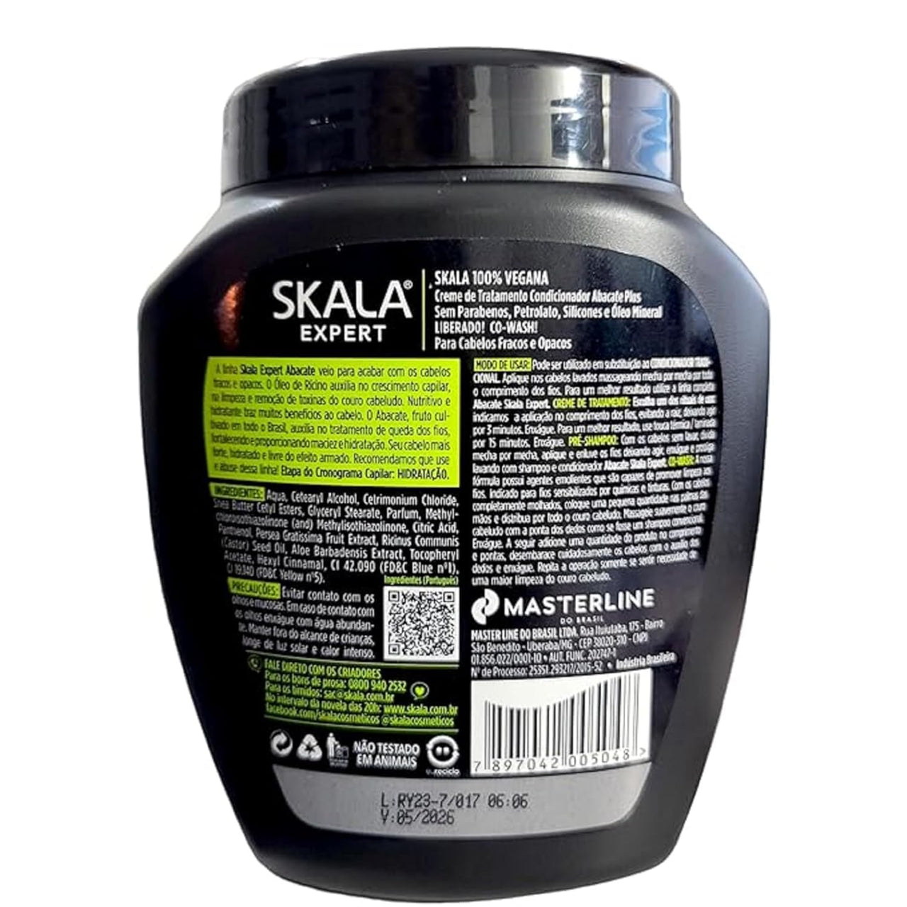 SKALA Avocado Hair Cream Hair Treatment Conditioning (1000g) - Imported from Brazil