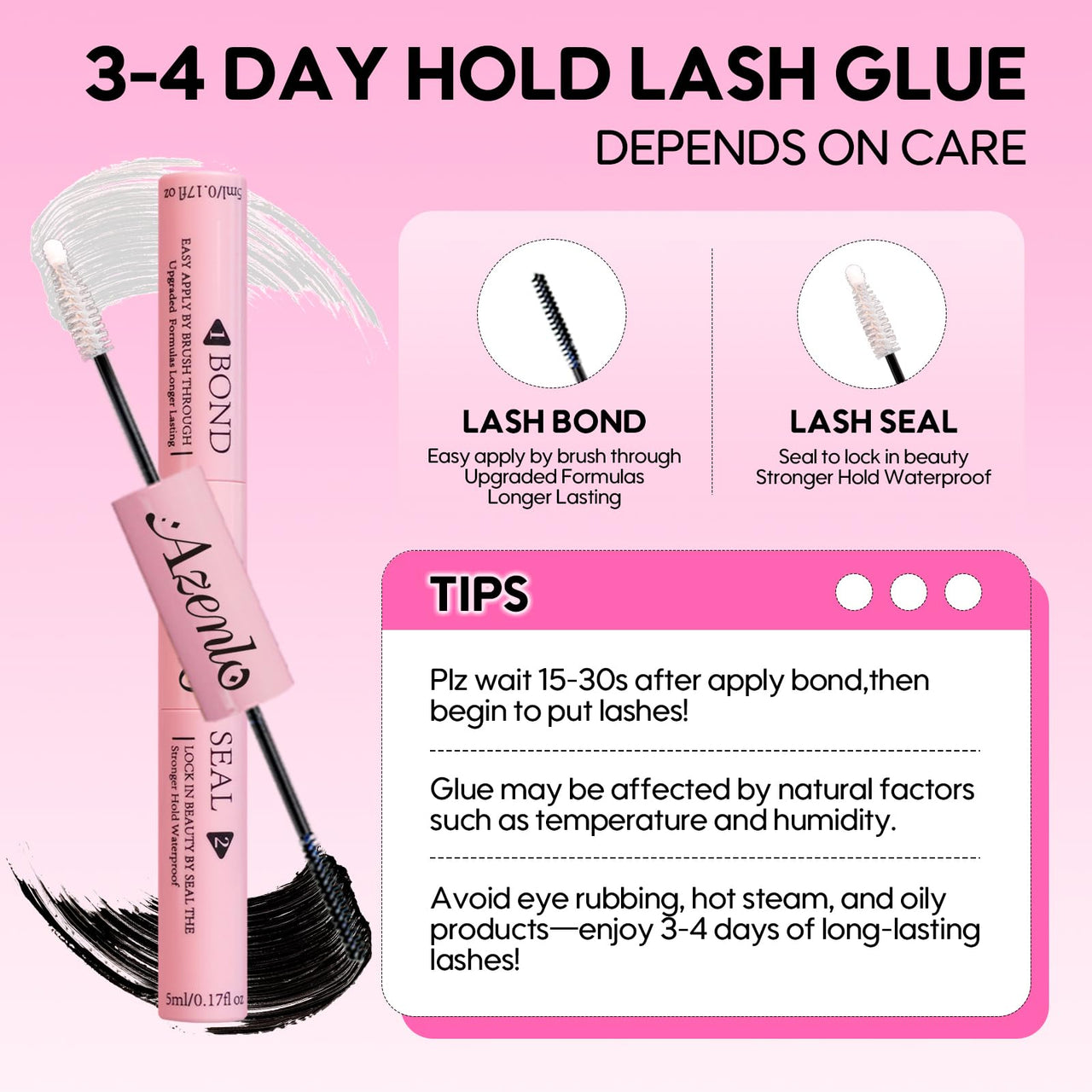 Azenlo Lash Extensions 40D+60D Cluster 240pcs DIY Lash Clusters 10-16mm Eyelash Clusters Individual Think Band Lash Kit (40D+60D Kit)