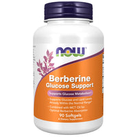Thumbnail for NOW Supplements, Berberine Glucose Support, Combined with MCT Oil for Optimal Berberine Absorption, 90 Softgels