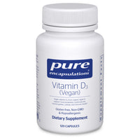 Thumbnail for Pure Encapsulations Vitamin D3 Vegan | Support for Musculoskeletal, Cardiovascular, Neurocognitive, Cellular, and Immune Health* | 120 Capsules
