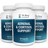 Thumbnail for Dr. Berg Adrenal & Cortisol Supplement New Formula - Adrenal Supplement & Cortisol Manager for Mood, Focus and Stress Support - Adrenal Supplements with Ashwagandha Extracts - 60 Capsules 3 Pack