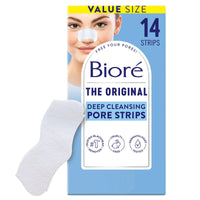Thumbnail for Bioré Original Blackhead Remover Strips, Deep Cleansing Nose Strips With Instant Pore Unclogging, Features C-Bond Technology, Oil-Free, Non-Comedogenic Use, 14 Count