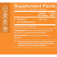 Thumbnail for The Vitamin Shoppe L-Theanine 200 MG - Calm Focus, Stress Support & Relaxation, Amino Acid from Green Tea (120 Vegetable Capsules)