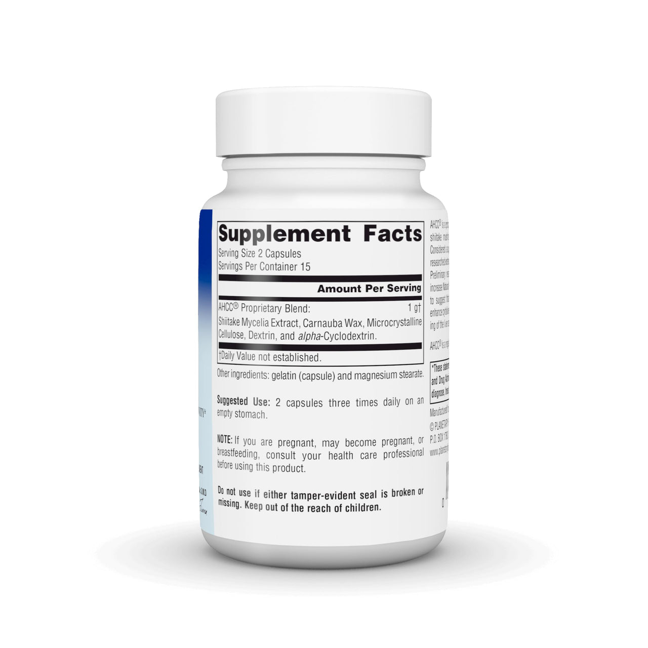 Planetary Herbals AHCC, For Immune System Support* 500 mg - 30 Capsules