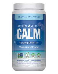 Thumbnail for Natural Vitality Calm, Magnesium Supplement, Anti-Stress Drink Mix Powder, Gluten Free, Vegan, & Non-GMO, Original Unflavored, 16 oz