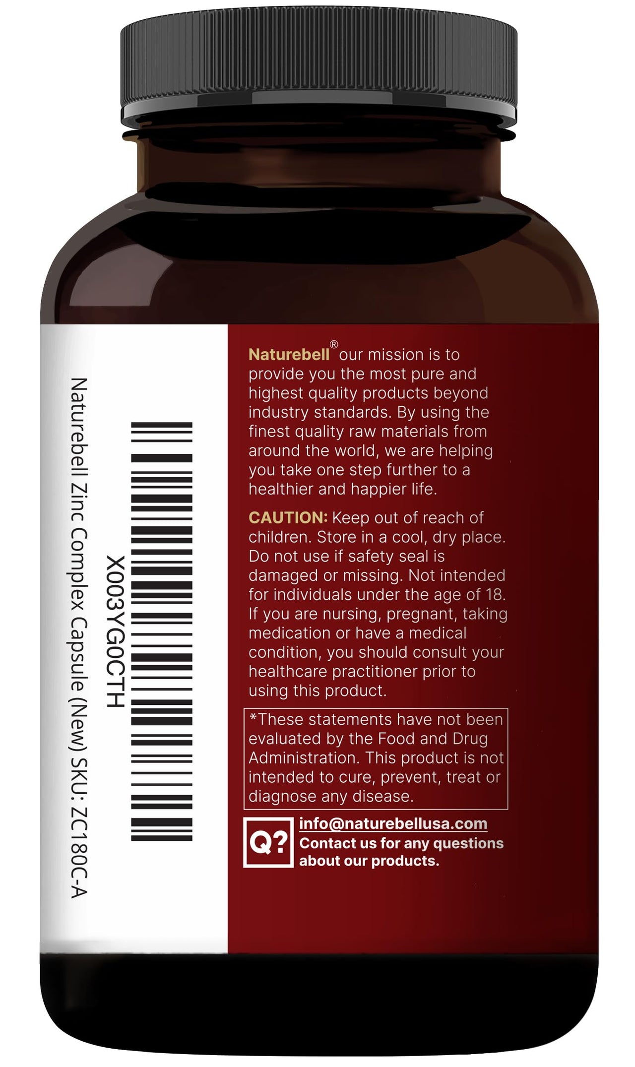 NatureBell Zinc Quercetin with Vitamin C & D3, 240 Capsules | Quercetin 1,000mg + Zinc 50mg + Vitamin C 250mg + Vitamin D3 5,000 IU | 4-in-1 Advanced Immune & Lung Support | ZincVanta Formula