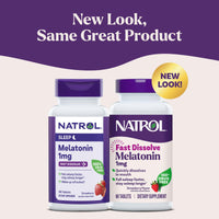 Thumbnail for Natrol Fast Dissolve Melatonin 1 mg, Sleep Support for Adults