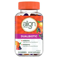 Thumbnail for Align Dualbiotic, Prebiotics and Probiotics for Women and Men, Probiotics for Digestive Health, Prebiotics Help Nourish Good Bacteria, Natural Fruit Flavors, 60 Probiotic Gummies
