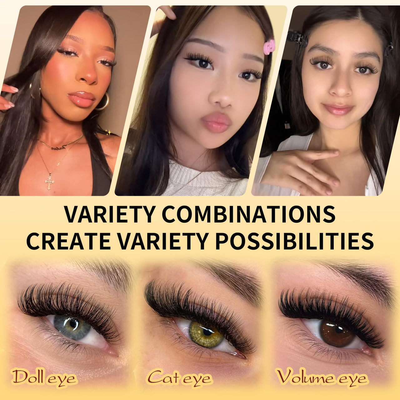 QUEWEL Lash Clusters Kit, 320 Pcs 30D+40D Lash Cluster Eyelash Extensions 9-16mm Lash Clusters Wispy Kit with Eyelash Clusters Bond and Seal Glue Remover Tweezers (30D+40D Kit)
