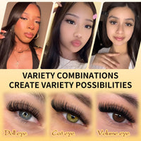 Thumbnail for QUEWEL Lash Clusters Kit, 320 Pcs 30D+40D Lash Cluster Eyelash Extensions 9-16mm Lash Clusters Wispy Kit with Eyelash Clusters Bond and Seal Glue Remover Tweezers (30D+40D Kit)