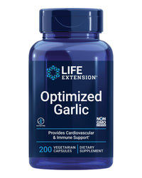 Thumbnail for Life Extension Optimized Garlic, standardized Capsules for Heart Health, Immune Support, Cellular detoxification and Healthy platelet Function, Gluten-Free, Non-GMO, Vegetarian, 200 Capsules