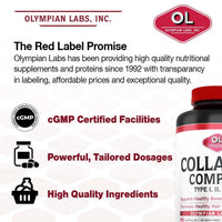 Thumbnail for Olympian Labs Multi Collagen Complex Type I, II, III, V, X, Hair, Nails, Joint, Gut Health, 90 Caps, 30-Day Supply