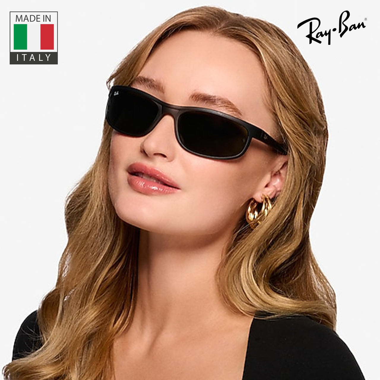 Ray-Ban RB2027 PREDATOR 2 Rectangle Shaped Non-Polarized Sunglasses for Men & Women – Includes Official RAYBAN Eyewear Kit – Ideal Formal & Casual Wear Sunglasses – B-15 Brown Lens