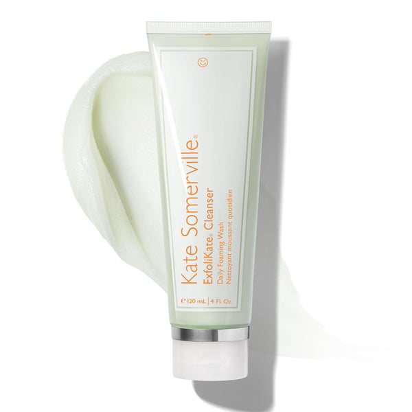 Kate Somerville ExfoliKate Cleanser – Daily Exfoliating Foaming Face Wash, Clinically Formulated Glycolic Acid and Lactic Acid Gentle Facial Scrub, 4 Fl Oz