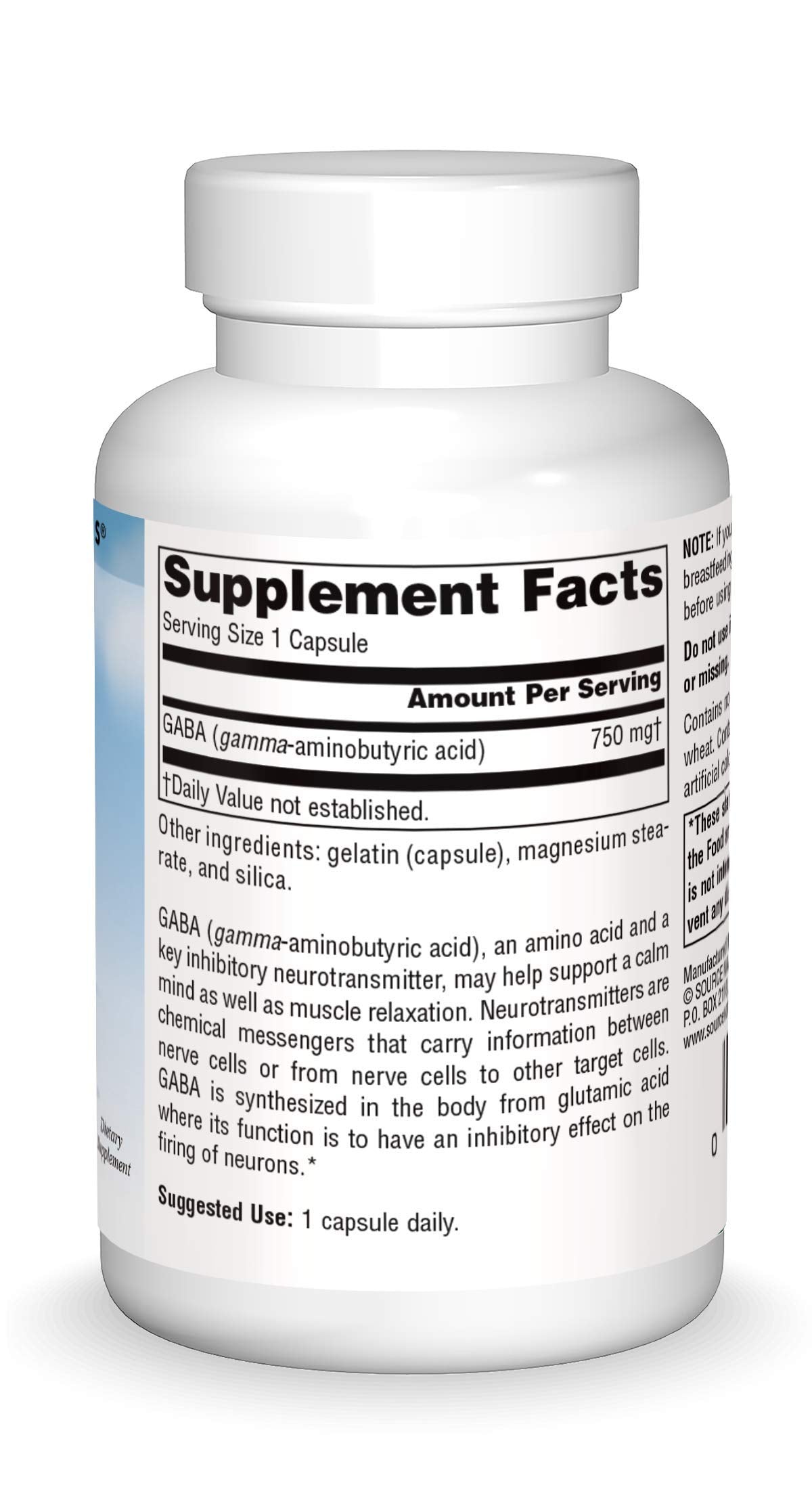 Source Naturals Serene Science GABA, for a Calm Mind, 750mg - 45 Capsules