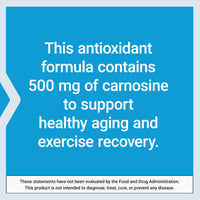 Thumbnail for Life Extension Carnosine, Healthy Aging, Exercise Recovery, Gluten-Free, Non-GMO, Vegetarian, 60 Capsules