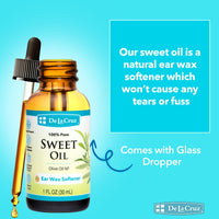 Thumbnail for De La Cruz Ear Wax Remover and Earwax Softener, 100% Pure Sweet Oil for ears, Gentle and Natural Ear Oil - 1 Fl OZ