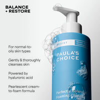 Thumbnail for Paula's Choice RESIST Perfectly Balanced Foaming Facial Cleanser, Face Cleanser with Hyaluronic Acid & Aloe, Anti-Aging Face Wash, Large Pores & Oily Skin, Fragrance-Free, 6.4 Fl Oz