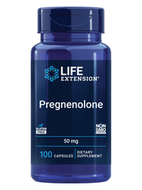 Thumbnail for Life Extension Pregnenolone, neurohormone, Promotes Memory Health and Brain Plasticity, Gluten-Free, Non-GMO, 100 Capsules