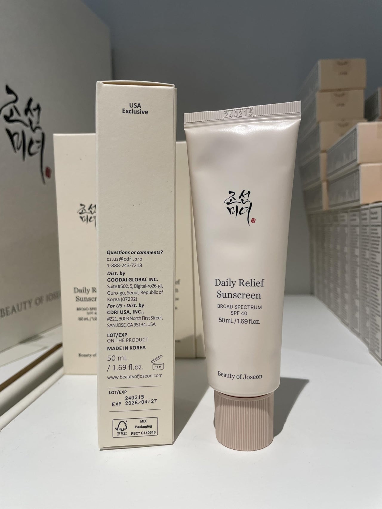 Beauty of Joseon Daily Relief Sunscreen for face Sun moisturizing with Broad Spectrum SPF 40 Korean sunscreen skincare 50ml, 1.69 fl.oz