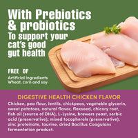 Thumbnail for Get Naked Digestive Health Crunchy Cat Treats 2.5oz - Chicken Flavor, Grain-Free Cat Probiotics for Indoor Cats, Supports Healthy Digestion, Dental Health & Immunity, Made in The USA