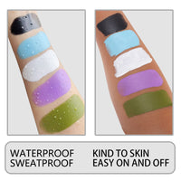 Thumbnail for MEICOLY Light Blue Face Body Paint Stick(1.06 Oz),Baby Blue Face Paint Sadness,Sweatproof Waterproof Pale Blue Body Paint for Corpse Bride Halloween SFX Avatar Sally Makeup,Eye Black Stick