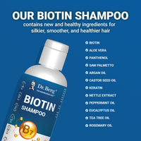 Thumbnail for Dr. Berg Biotin Shampoo for Men & Women (Improved High-Performance Formula) - Independently Tested & Certified Paraben- Sulfate- & Silicone-Free - Infused w/Biotin, Argan Oil & Botanicals - 8 Fl oz