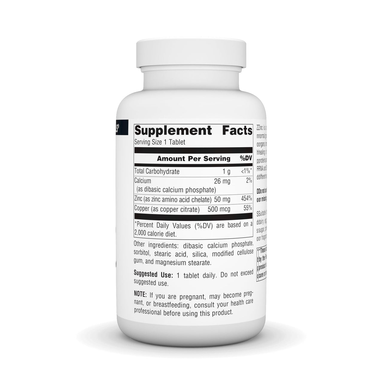 Source Naturals Zinc, Amino Acid Chelate - Dietary Supplement - 50 mg - 250 Tablets