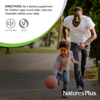 Thumbnail for NaturesPlus Animal Parade Gold Children's Chewable Multivitamin - Natural Cherry Flavor - 120 Animal Shaped-Tablets - with Vitamin D3, K2 & Probiotics - Vegetarian & Gluten Free - 60 Servings.
