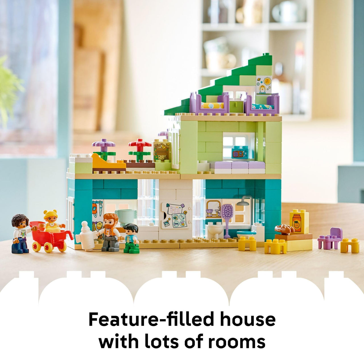 LEGO DUPLO Town 3 in 1 Modern Family House with Figures Building Toy - Learning Play Set for Toddler Boys & Girls, Ages 2+ - Fine Motor Skills Toys for Preschool - Gift for Birthdays - 10470