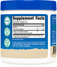 Thumbnail for Nutricost Organic Lion's Mane Mushroom Powder 4oz - Certified USDA Organic